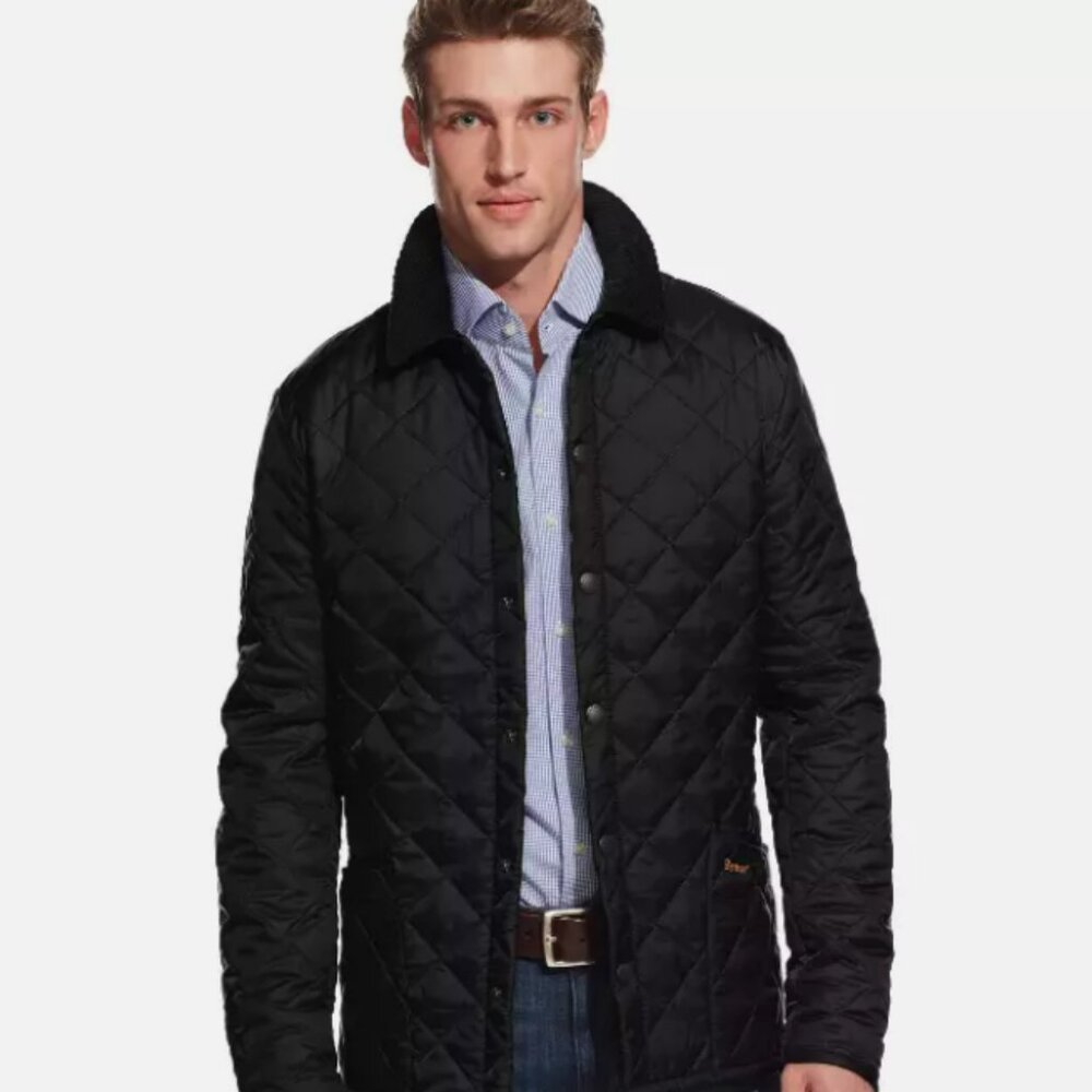 Barbour Heritage Liddesdale Quilted Jacket MSRP $ 280 in Black British Lux